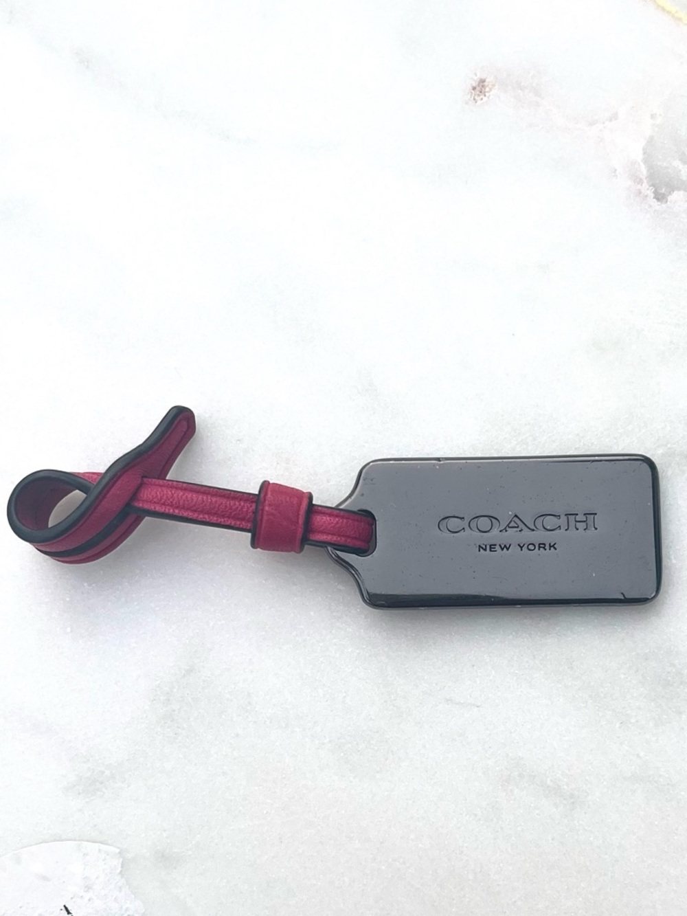 COACH Gunmetal Hang Tag, Heavy